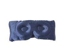 HAGJII 19 Momme 100% Maulbeerseide Schlafmaske Seide Für Seitenschläfer, 3D-Geformt, Groß Augenmaske Zum Schlafen, Verstellbares Design Schlafbrille Für Lichtblockierende(Navy blue)