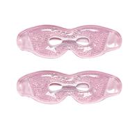 HAGJII 2 Stück Gel-Augenmaske Kühlend Mit Augenausschnitten, Cooling Eye Mask Gegen Geschwollene Augen, Wiederverwendbare Kalt-Und Warmkompresse-Schlafmaske(Pink,Light colored beads)