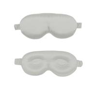 HAGJII 22 Momme 3D-Geformte Maulbeerseiden- Schlafmaske Seide Für Seitenschläfer, Druckfrei Augenmaske Für Männer Und Frauen, Weiches, Atmungsaktives Schlafbrille Mit Gummiband(Light gray)