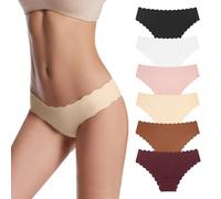 HAGOT 6er Pack Unterhosen Damen Nahtlose, Unterwäsche Frauen Seamless Slips, Hipster Panties, Atmungsaktiv Schlüpfer, Stretch Damenunterwäsche, L