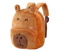 HAHASHOW 3D Tier Rucksack Kindergarten Plüsch Mini Kindergarten Rucksack für jungen mädchen - Leichter Schulranzen für Kindergarten, Reisen & Outdoor, Capybara