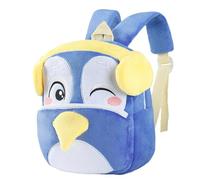 HAHASHOW 3D Tier Rucksack Kindergarten Plüsch Mini Kindergarten Rucksack für jungen mädchen - Leichter Schulranzen für Kindergarten, Reisen & Outdoor, Blauer Pinguin