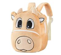 HAHASHOW 3D Tier Rucksack Kindergarten Plüsch Mini Kindergarten Rucksack für jungen mädchen - Leichter Schulranzen für Kindergarten, Reisen & Outdoor, Büffel