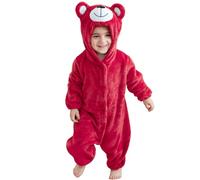 HAHASHOW Baby Overall Winter Schlafanzug Kinder 30-36 Monate Roter Bär