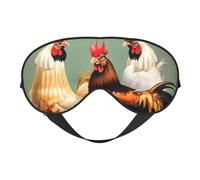 Hahn- und Huhn-Druck-Augenmaske, Schlafmaske für Männer und Frauen, 100% Verdunkelung, kein Druck auf die Augen, weich und atmungsaktiv