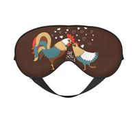 Hahn- und Huhn-Schlafmaske, Augenmasken zum Schlafen, doppelseitig, Schlafmasken für Damen und Herren, Verdunkelungs-Augenabdeckungen zum Schlafen, Reisen