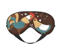 Hahn- und Huhn-Schlafmaske, Augenmasken zum Schlafen, doppelseitig, Schlafmasken für Damen und Herren, Verdunkelungs-Augenabdeckungen zum Schlafen, Reisen