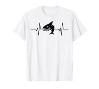Hai-Herzklappe, EKG-Herzschlag, Shark Lover Ocean Animal T-Shirt