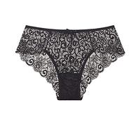 HAIBI Damen Unterhosen Panties 3Er Pack Sexy Damenunterwäsche Lace Slips Low-Rise Rüschen Plus Size Ultradünne Dessous Baumwolle Höschen, 3 Stück Dark Blue, M.