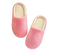HAIBI Winter Pantoffeln Frauen Indoor House Plüsch Weiche Süße Baumwolle Hausschuhe Schuhe Rutschfesten Boden Hausschuhe Frauen Rutschen Für Schlafzimmer, Rosa, 45