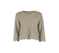 Strickpullover HAILY’S "3/4 A SK Ma44ra", Damen, Gr. XS (34), grün (lkhaki), Strick, Obermaterial: 100% Polyacryl, unifarben, feminin, Rundhals, 3/4-Ärmel, Pullover (46665836-XS) lkhaki