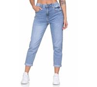 Hailys Damen High Waist Ankle Mom Jeans Mi44rell knöchellange Jeanshose KAX-2102057-1A LBlue XXL