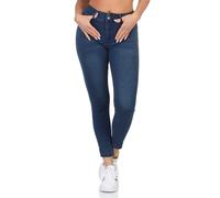 Hailys Damen Skinny Jeans Hose Push Jeanshose mit hohem Bund QI-1902065-1 Dblue XS