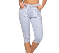 Hailys Damen Trachten Capri Sweathose Knielang Be44tti Oktoberfest YU-2209999Madl Grey Marl S