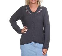 Hailys Damen Trachten-Strickjacke Antonia Trachtenjacke Oktoberfest HS-2111051Madl Dgrey S