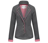 Hailys Damen Trachten Sweat-Blazer Lo44tti Oktoberfest KY-2111054Madl Grey M