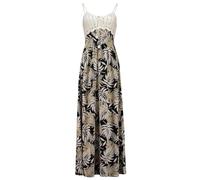 Hailys Damen Viskose Maxi Träger-Kleid Ka44ja mit Palmenprint HF-PO1708104-2 Black Palm (7625) XS