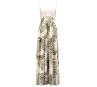 Hailys Damen Viskose Maxi Träger-Kleid Ka44ja mit Palmenprint HF-PO1708104-2 Offwhite Palm (7632) M