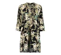 Hailys Damen Viskose Mini-Kleid Tunika La44ra 3/4-Arm mit Alloverprint JUS-20137 Black Palm M