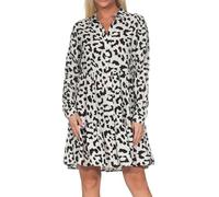 Hailys Damen Viskose Mini-Kleid Tunika La44rissa Langarmkleid mit Leopardmuster YS-PO20020036-2 Offwhite Leo M