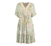 Hailys Damen Viskose Mini-Kleid Tunika Si44ona mit Alloverprint JUS-22529 Khaki Div XS