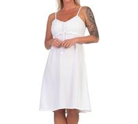 Hailys Damen Viskose Träger-Kleid mit Häkelspitze Ka44na HF-PO1808047 Offwhite L