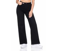 Hailys Damen Wide Leg Jeans Hose Ka44ddy Hochbund Baggy Jeanshose weites Bein QI-2402051 Black XL