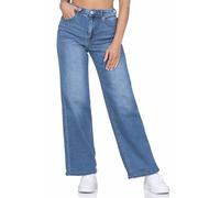 Hailys Damen Wide Leg Jeans Hose Ka44ddy Hochbund Baggy Jeanshose weites Bein QI-2402051 Blue XS