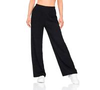 Hailys Damen Wide Leg Stoffhose Lange Sommerhose mit weitem Bein Crinkle-Effekt St44ella LWI-PO2502152 Black S