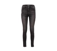 Skinny-fit-Jeans HAILY’S "LG HW C JN Gl44ina", Damen, Gr. XS (34), N-Gr, schwarz (schwarz washed), Denim/Jeans, Obermaterial: 68% Baumwolle, 30% Polyester, 2% Elasthan, unifarben, figurbetont normal,
