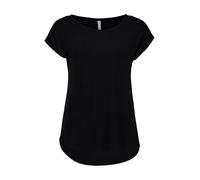 Kurzarmshirt HAILY’S "SS V TP Em44ma", Damen, Gr. S, schwarz, Jersey, Obermaterial: 95% Viskose, 5% Elasthan, unifarben, hüftbedeckend, Rundhals, Shirts (38477723-S) schwarz