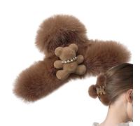 Hair Claw Clips - 13 cm Plüsch-Haarklammer | Jaw Clamp | Tierhairpins - wiederverwendbar Plush Bear Haiir Catch Haarspange | Zubehör für Frauen und Mädchen, Geburtstagsgeschenk für Frauen, Freunde,