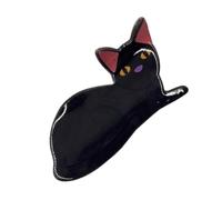 Hair Claw Clips - Animal Cat Shape Grip, Non-Slip Strong Hold Design, Secure Styling Accessory, Effortless Hair Management for Travel School Home Office, Elegant Black Styling Tool
