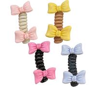 Hair Ties, Phone Cord Scrunchies, Waterproof Design Soft Texture Easy Removal Reusable Bands Gentle Hold Flexible Grip Strong Hold, Hairbands Styling Accessories for Thin, Thick, Long, Curly, Daily, W