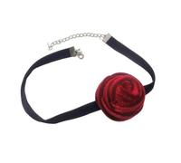 HAISENG Gothic Elegant Big Rose Blumen Schlüsselblätter Kette Halskette Frauen Hochzeit Braut Verstellbar Hals