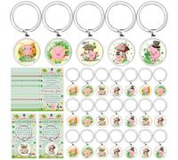 Haishell 20 Set Glücksbringer Silvester, Glücksschwein Kleeblatt Glücksbringer Schlüsselanhänger und Grußkarten, Neujahrsglücksbringer Silvester Mitbringsel, Neujahr Geschenke Viel Glück