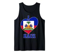 Haitian Pride I Love Port-Au-Prince Haiti Flagge Herz Grafik Tank Top