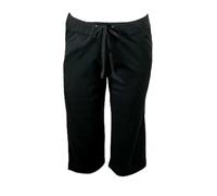 hajo Damen 3/4 Hose Caprihose Klima Komfort - Hochwertiger Baumwollmaterialmix, schwarz