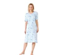 hajo Damen Capri-Schlafanzug, Premium Cotton hellblau 40/42