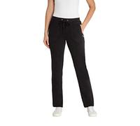 hajo Damen Klima-Komfort Freizeit/Jogginghose Baumwolle | Zwei Seitentaschen mit Zipper Hosenbund mit Kordelzug durch Ösen Feininterlock