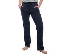 hajo Damen Klima-Komfort Freizeit/Jogginghose Baumwolle | Zwei Seitentaschen mit Zipper Hosenbund mit Kordelzug durch Ösen Feininterlock