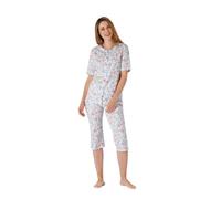 hajo Damen Schlafanzug Capri Premium Cotton