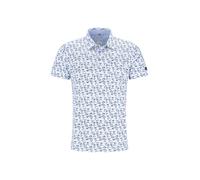 hajo H Poloshirt Stay FreshBlätter-Druck weiß - 6XL