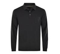 hajo H Softknit Polo Flammengarn schwarz
