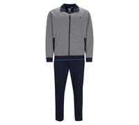 hajo Herren Hausanzug, lang - Klima-Komfort, Zip-Jacke, Homewear Blau 5XL