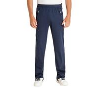 hajo Herren Jogginghose Funktions-Rehahose mit Reißverschluß am Hosenbein, Farbe:Marine (609), Größe:56/XXL
