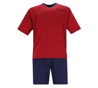 hajo Herren Klima Light Schlafanzug Pyjama Baumwolle | Set aus Kurzarm-Shirt und kurzer Hose Hose mit zwei Seitentaschen Höchster Komfort