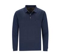 Hajo Herren Langarm Poloshirt Blau große Größen Baumwollmix 5XL