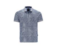 HAJO Herren Poloshirt ? Admiralsblau ? Print ? Stay Fresh ? Leinenoptik 4XL