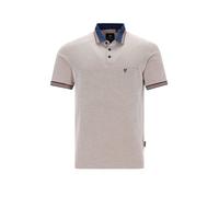 HAJO Herren Poloshirt ? Beige/Blau ? Stay Fresh ? Kurzarm Polo 6XL